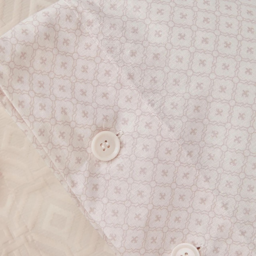 Набор постельное белье с покрывалом + плед Karaca Home - Infinity New pudra пудра