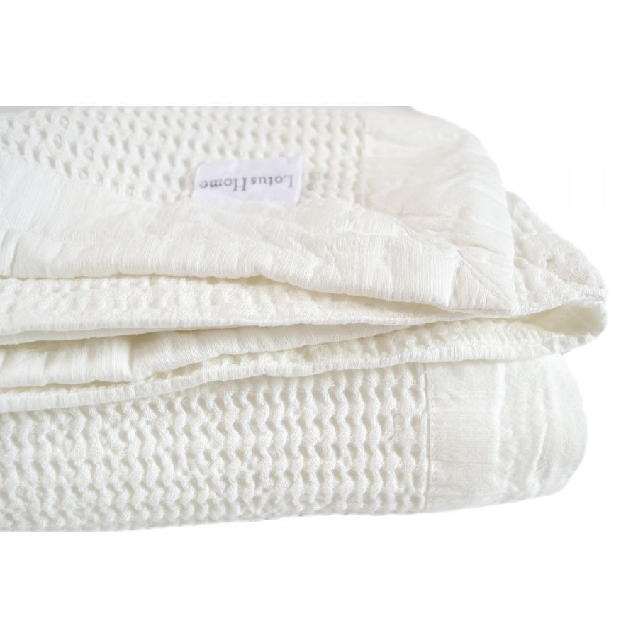 Покривало вафельне Lotus Home - Rius off white