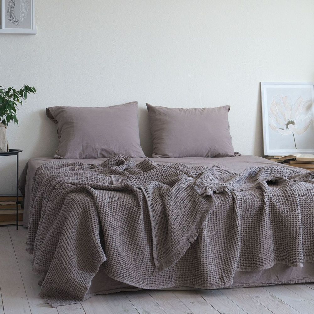 Покривало вафельне La Modno Pike Stonewashed Taupe