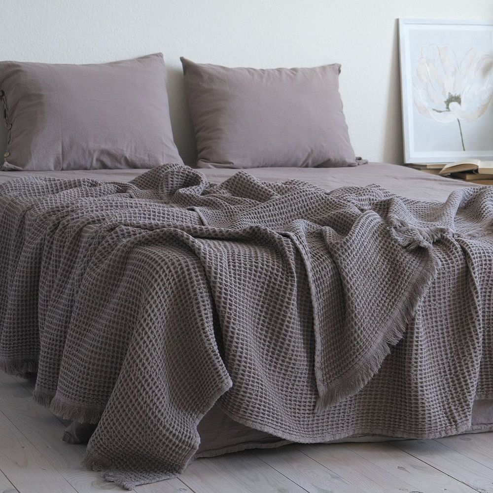Покривало вафельне La Modno Pike Stonewashed Taupe