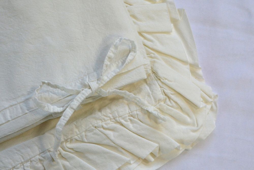 Постільна білизна варена бавовна поплін Issimo Frill Vanilla