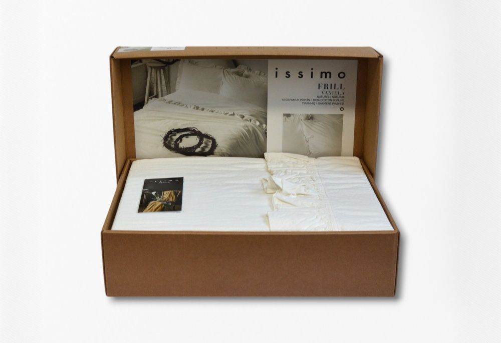 Постільна білизна варена бавовна поплін Issimo Frill Vanilla