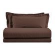 Итальянское постельное белье льон Biancoperla Hamilton Boero, Кофейный, 50х70см (2шт), Полуторный, 155х215 см, 180х240 см