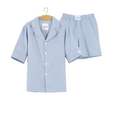 Піжама Lotus Home unisex - City Shorts, Блакитний, XS