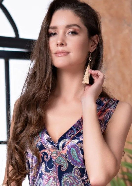 Нічна сорочка шовк Mia-Amore Etro 3508, XL