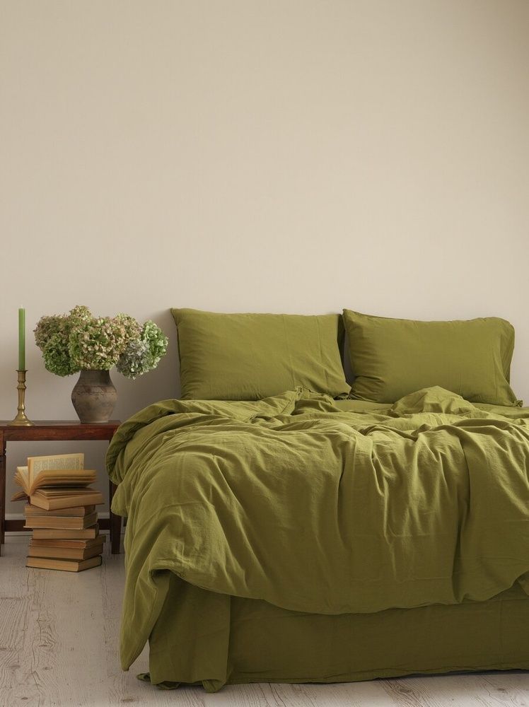 Постельное белье вареный хлопок Limasso OLIVE STANDART
