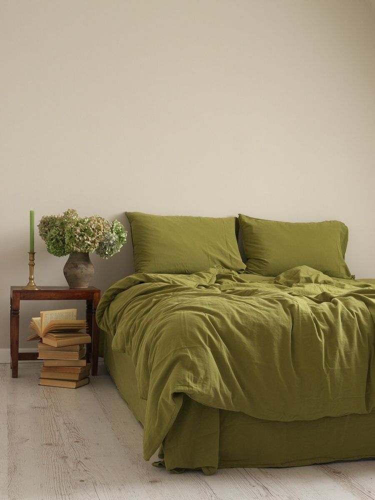 Постельное белье вареный хлопок Limasso OLIVE STANDART