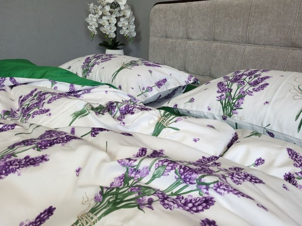 Постільна білизна преміум сатин Комфорт Текстиль LAVENDER green, Turkish satin
