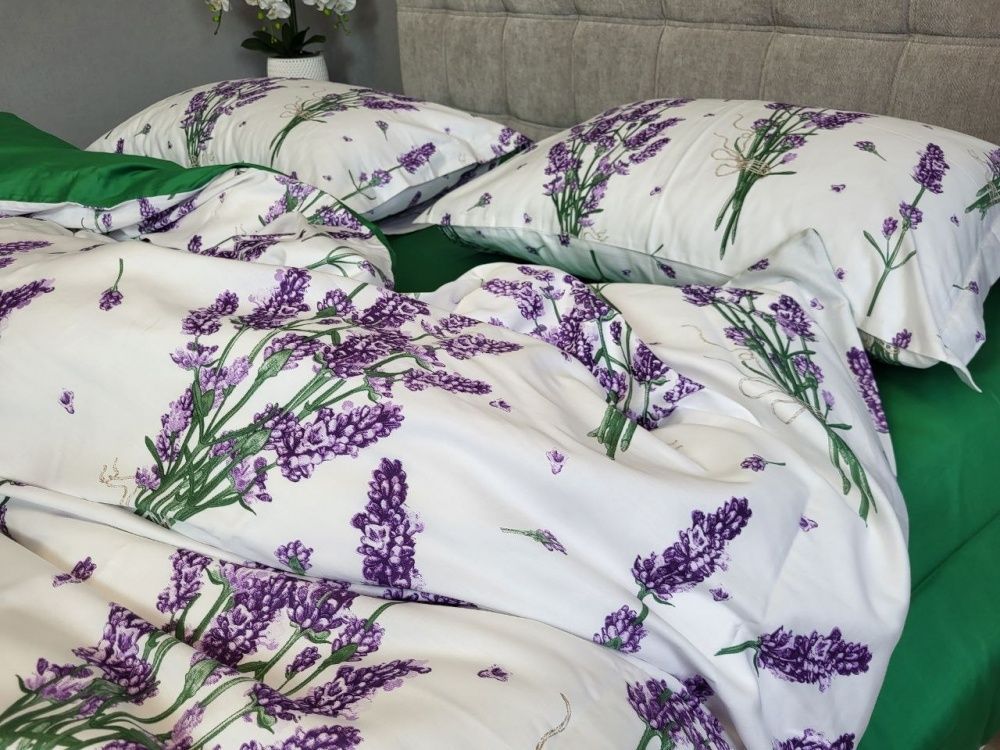 Постільна білизна преміум сатин Комфорт Текстиль LAVENDER green, Turkish satin