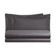 Итальянское постельное белье перкаль Biancoperla Onice Grisaglia, Тёмно-серый, 50х70см (2шт), Евро, 200х220 см, 270х280 см