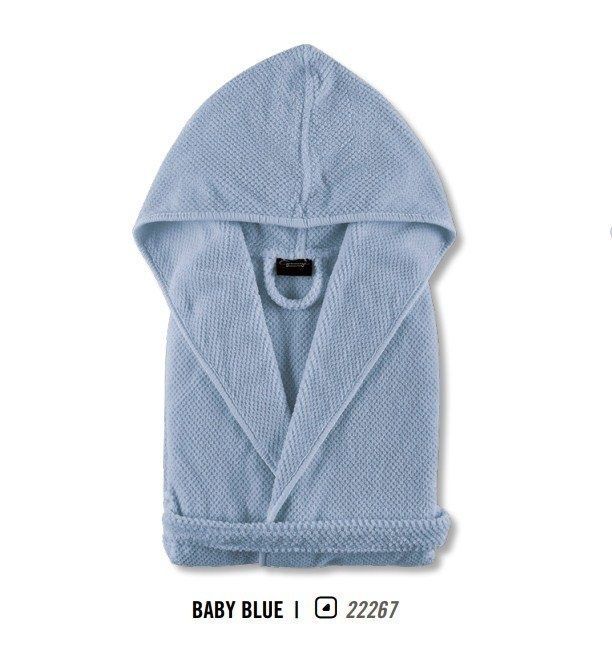 Детский махровый халат Graccioza Bee waffle baby Blue