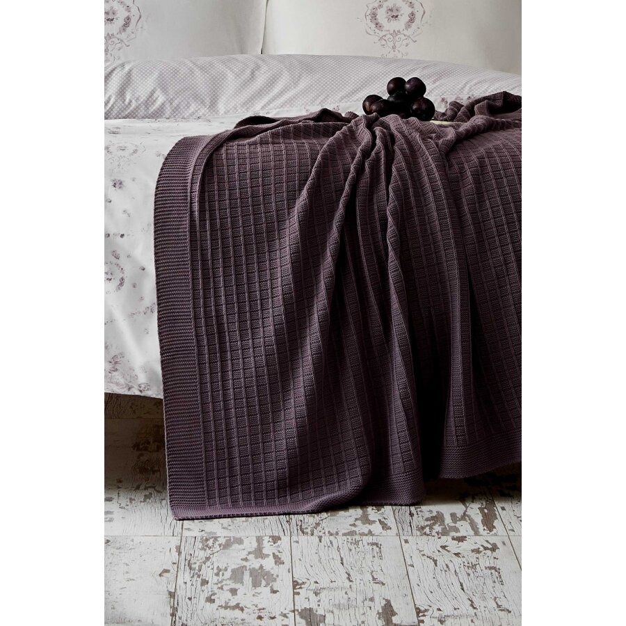 Набор постельное белье с пледом Karaca Home - Quatre delux murdum