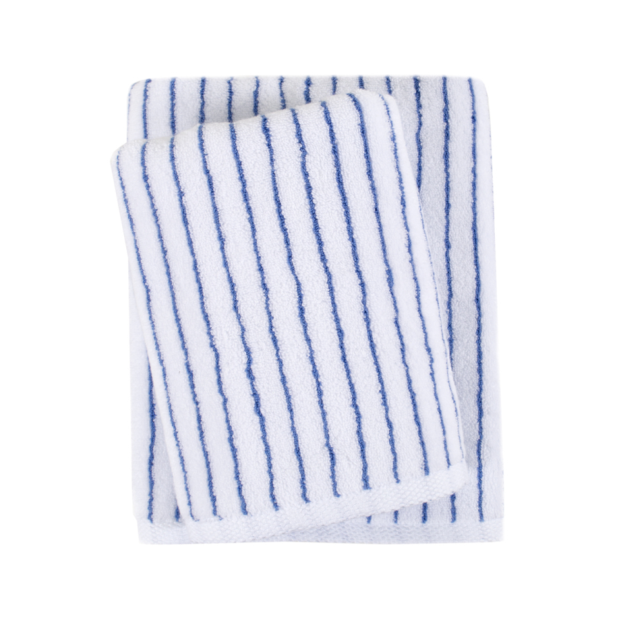 Рушник Lotus Home Готель Premium - Microcotton Stripe White-Blue, 50х90 см, Для обличчя