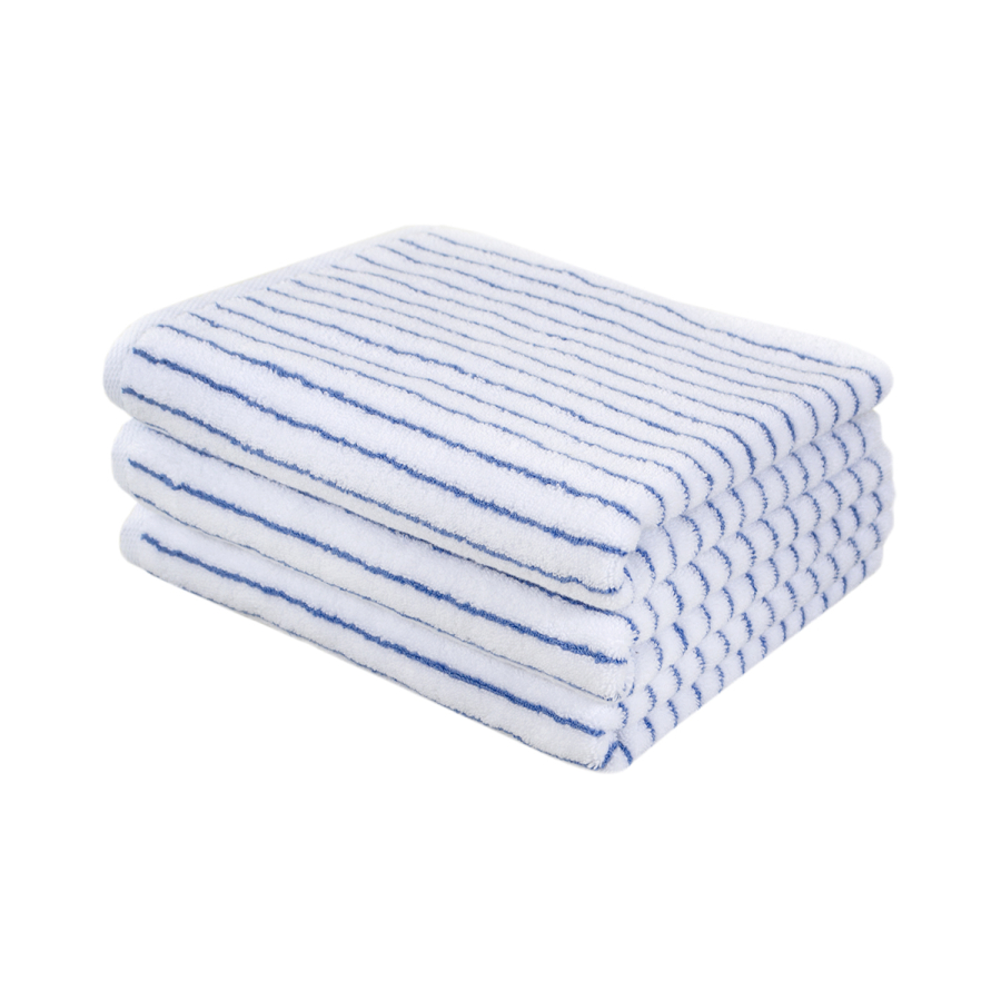 Рушник Lotus Home Готель Premium - Microcotton Stripe White-Blue, 50х90 см, Для обличчя