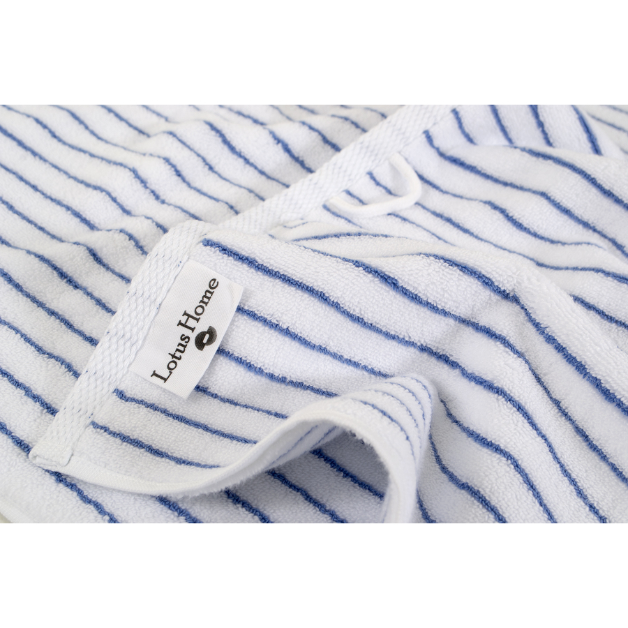 Рушник Lotus Home Готель Premium - Microcotton Stripe White-Blue, 50х90 см, Для обличчя
