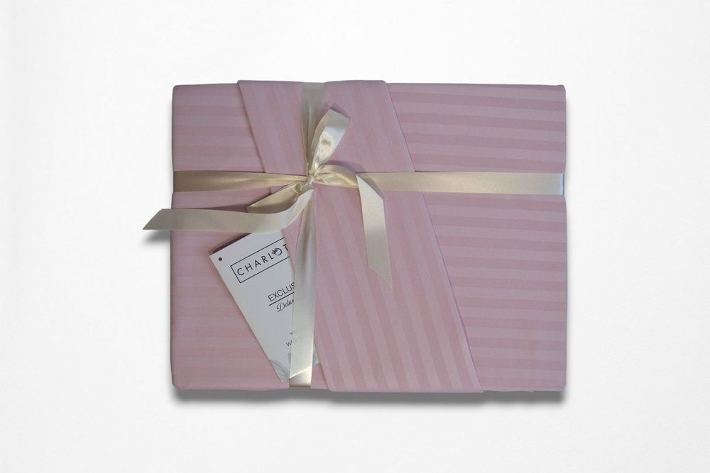 Постельное белье Charlotte Stripe Satin Pudra