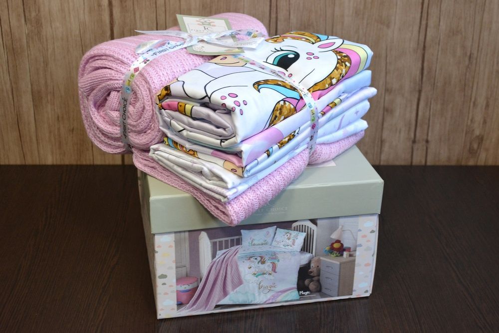 Постільна білизна дитяча з пледом First Choice Baby Satin Alfie