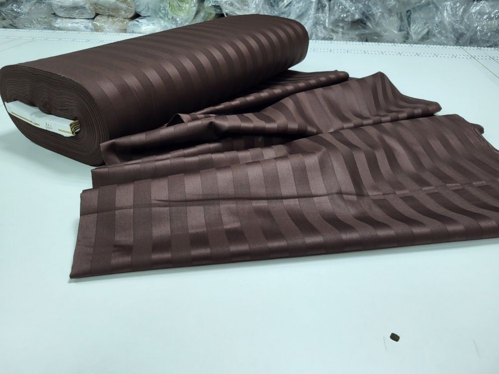 Постельное бельё сатин-страйп премиум Комфорт Текстиль Stripe PREMIUM, CHOCOLATE 2/2см