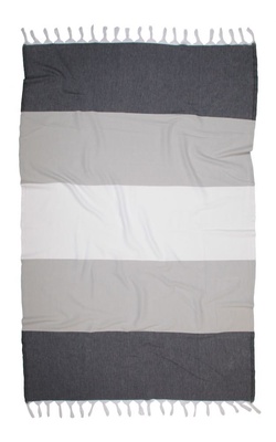 Полотенце Barine Pestemal - Block Black-grey-white