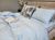 Простирадло на резинці варена бавовна Комфорт Текстиль Sky Blue, Washed Cotton W1281