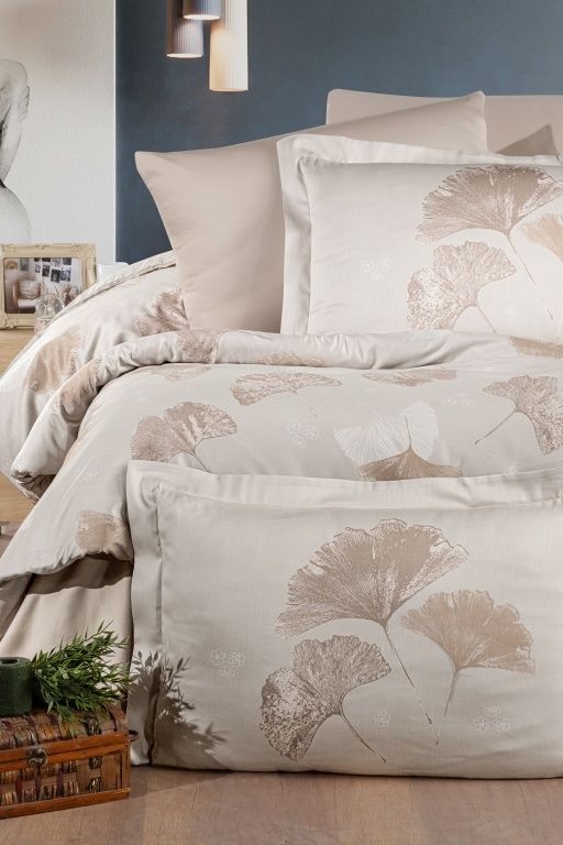 Постільна білизна сатин люкс First Choice Sofira Beige