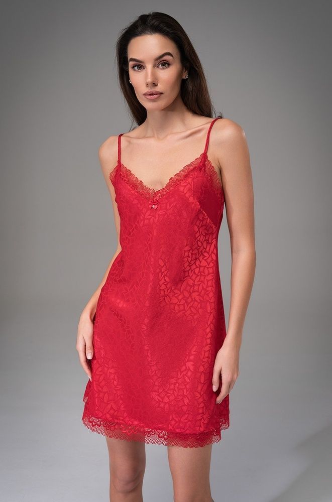 Нічна сорочка шовк Mia-Amore Joanna 7310-2, Червоний, S