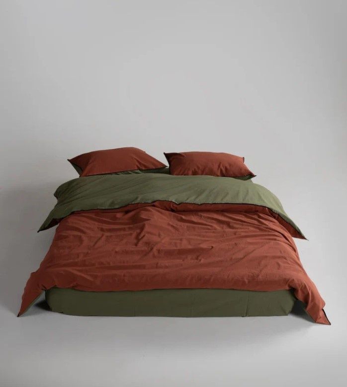 Постельное белье вареный хлопок Limasso Essualte doubleface Capulet Olive-Autmn