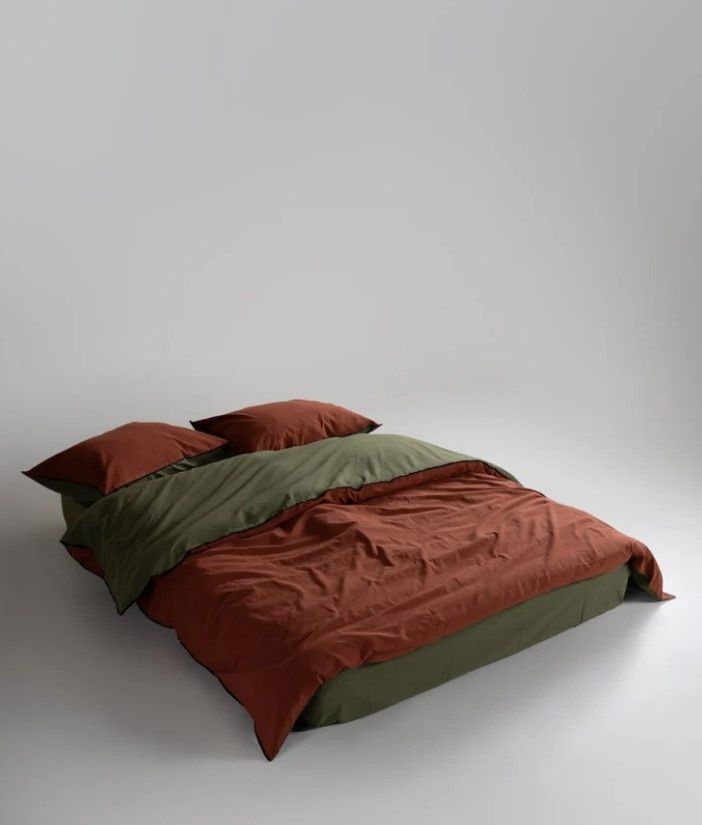 Постельное белье вареный хлопок Limasso Essualte doubleface Capulet Olive-Autmn