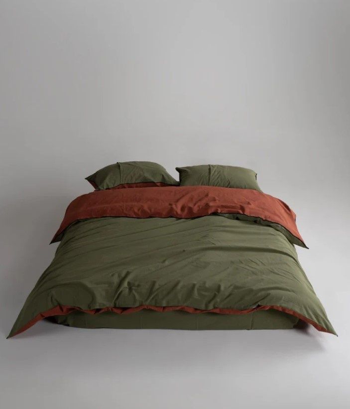 Постельное белье вареный хлопок Limasso Essualte doubleface Capulet Olive-Autmn