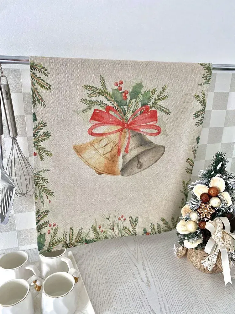 Набір з 2 шт. кухонних рушників "Christmas Bells" SET TOWELS-20, 45x65 cm, Набір