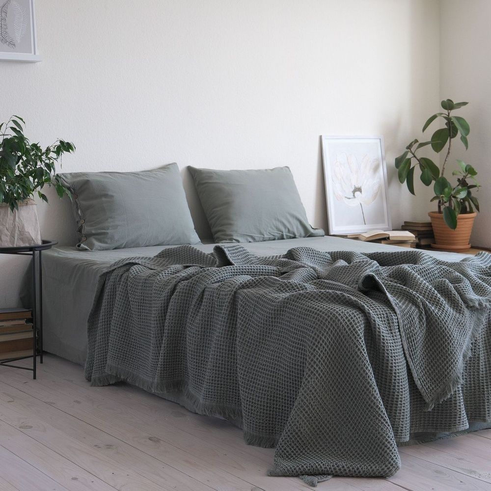 Покрывало вафельное La Modno Pike Stonewashed Green