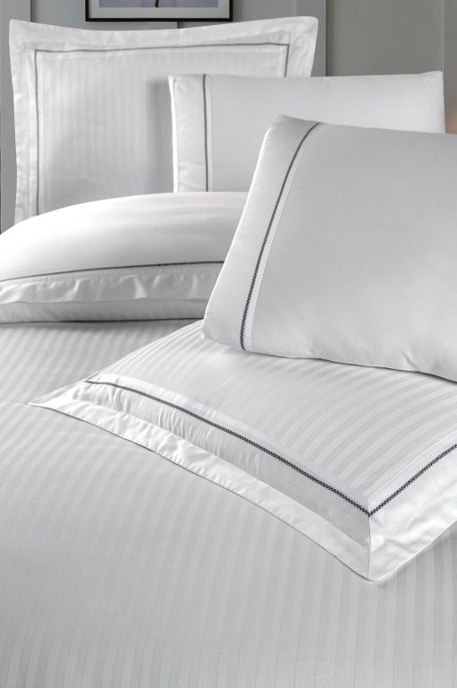 Постельное белье сатин La Romano Mona Premium Satin 300TC Orcella White