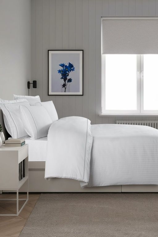 Постельное белье сатин La Romano Mona Premium Satin 300TC Orcella White