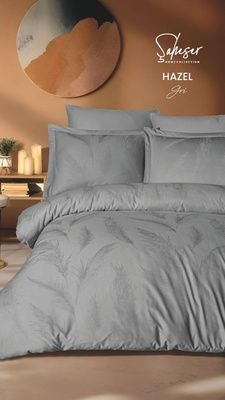 Постільна білизна сатин Saheser Delux Jacquard (300TC) Hazel Gri