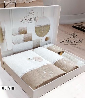 Набір рушників з ароматом La Maison Olivia (3шт)