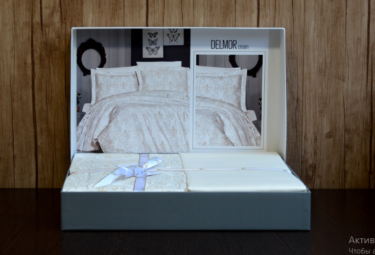 Постільна білизна сатин Люкс First Choice DELMOR KREM