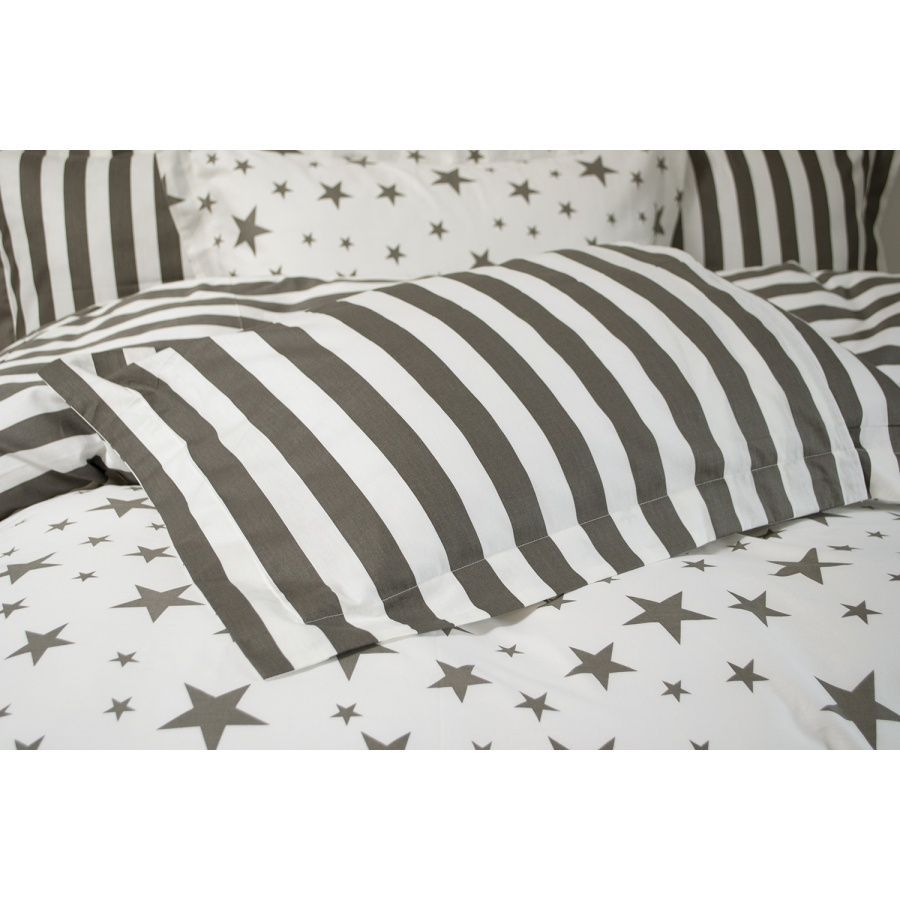 Постельное белье сатин Lotus Home - One stars белый