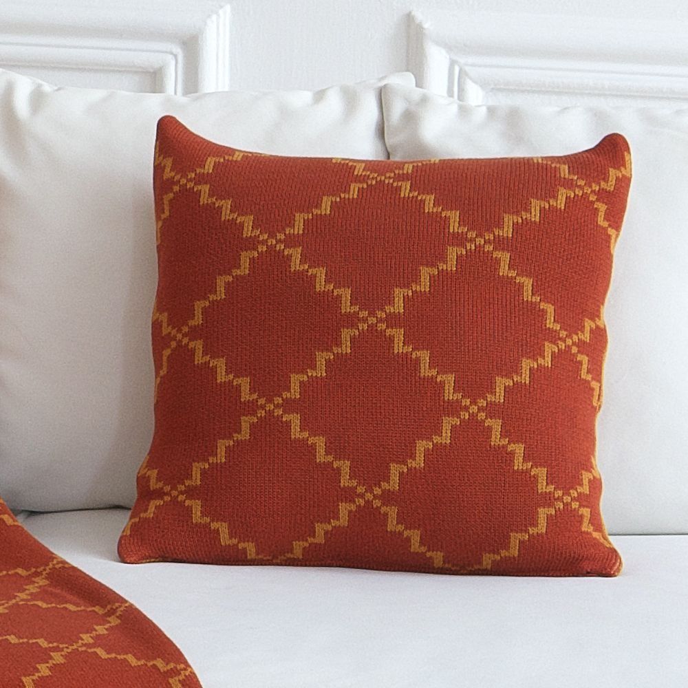 Наволочка LA MODNO DIAMOND Orange-Mustard