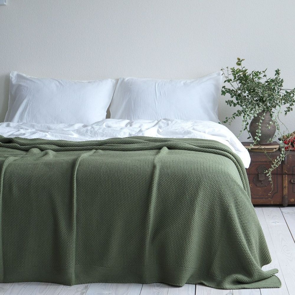 В'язаний плед LA MODNO Corn Olive