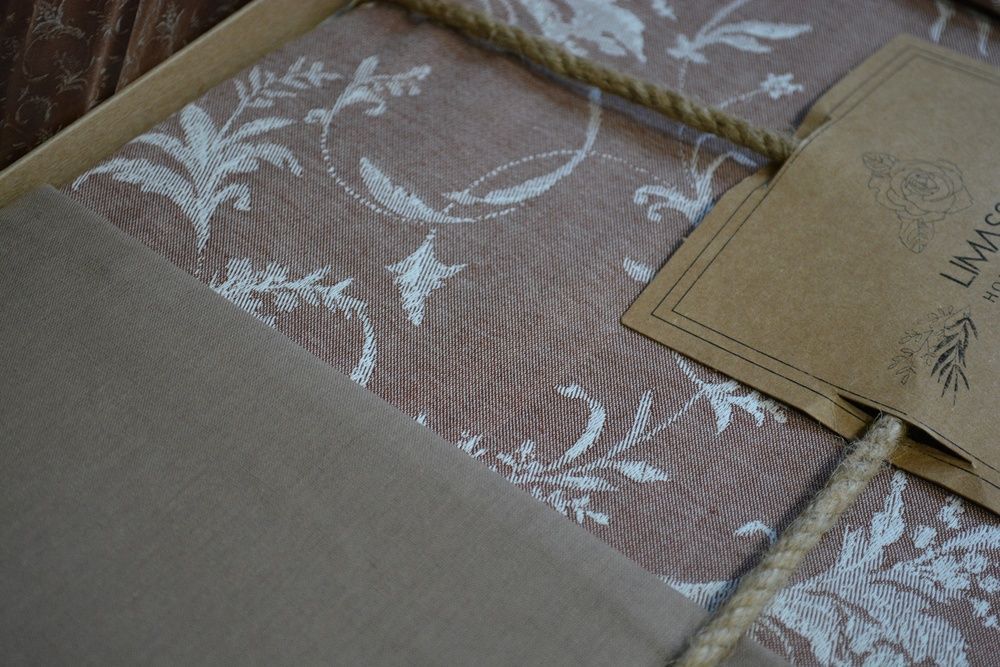 Постельное белье Limasso Jacquard Ranforse Ipi Boyali Kahve