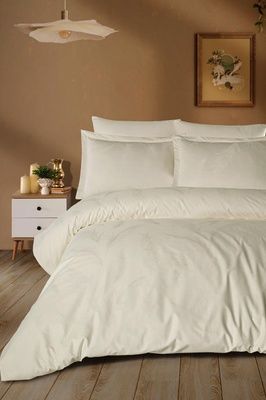 Постільна білизна сатин Saheser Delux Jacquard (300TC) Hazel Krem