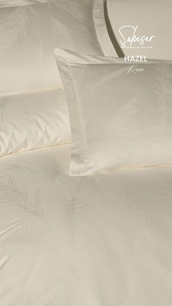Постельное бельё сатин Saheser Delux Jacquard (300TC) Hazel Krem
