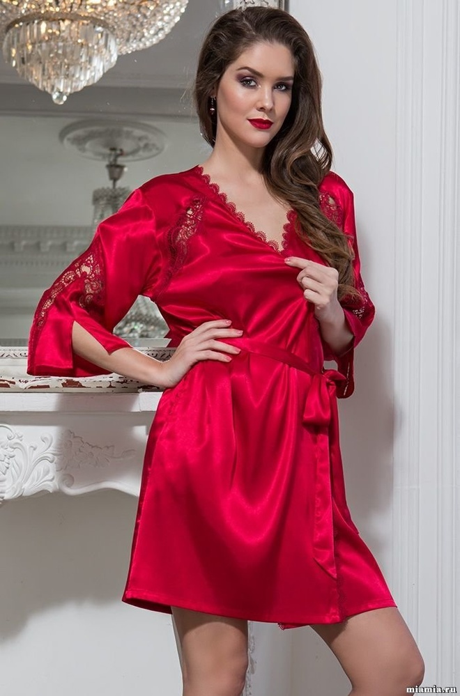 Жіночий халат Mia-Mella MIRABELLA 2073 червоний