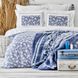 Набор постельное белье с пледом Karaca Home - Celerina синий 1