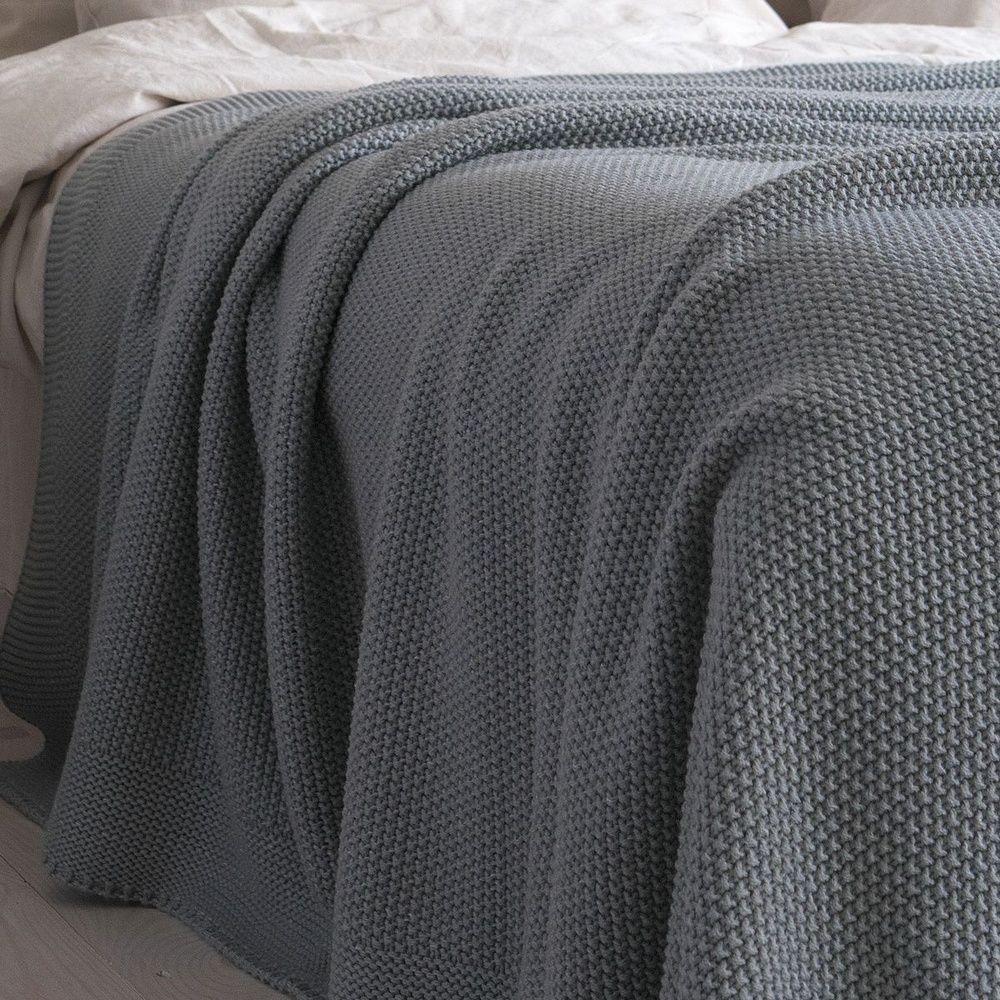 В'язаний плед LA MODNO Corn Green-Gray