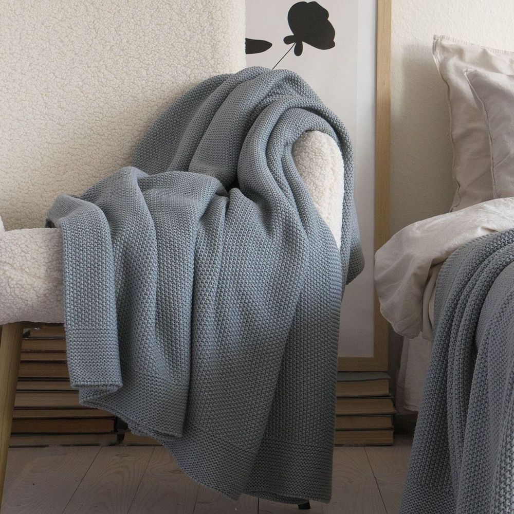 В'язаний плед LA MODNO Corn Green-Gray