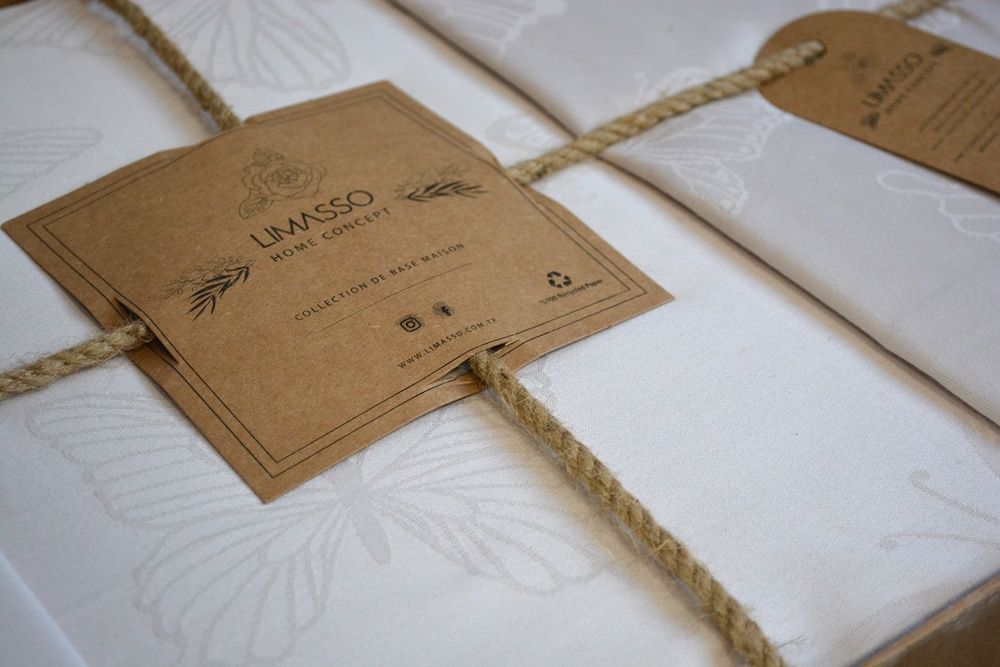 Постельное белье Limasso Jacquard Ranforse Kelebek Cream