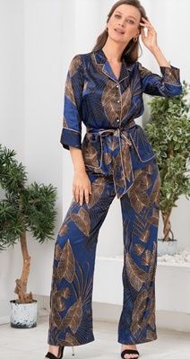 Жіноча шовкова піжама трійка Paloma 7086, XL