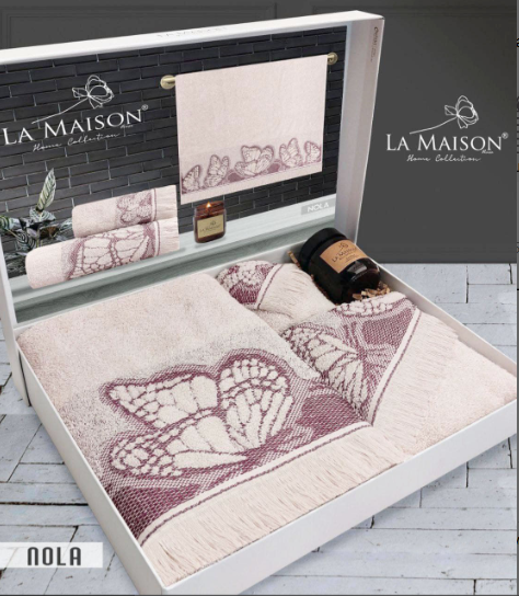Набір рушників зi свічкою La Maison Nola Pudra (3шт)