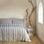 Пике покрывало-плед муслин Lotus Home - Linen muslin beige-lead blue